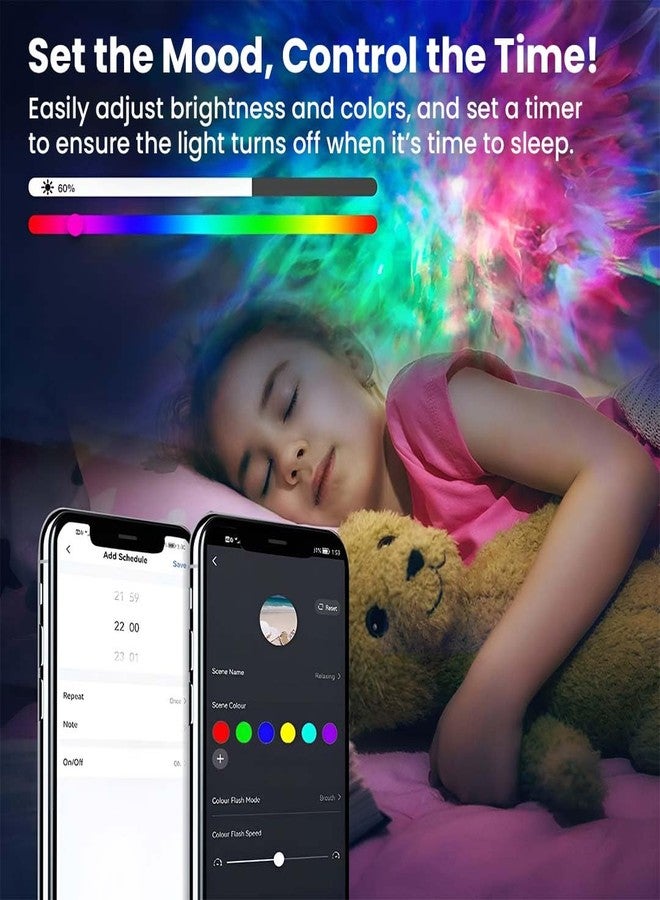 TECPHILE Smart WiFi Galaxy Starlight Projector Night Light with App & Voice Control, Scheduling, Timing, Adjustable Brightness & Speed, Compatible with Alexa & Google Home for Kids, Room Decor - Image 4